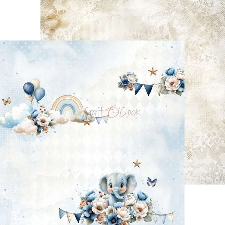 Craft O'Clock - Baby Boy Universe 8"x 8" Mix Paper Collection Pack