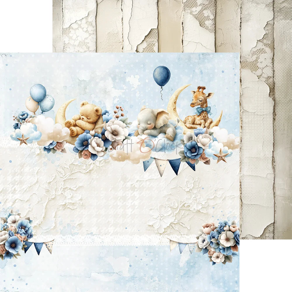 Craft O'Clock - Baby Boy Universe 8"x 8" Mix Paper Collection Pack