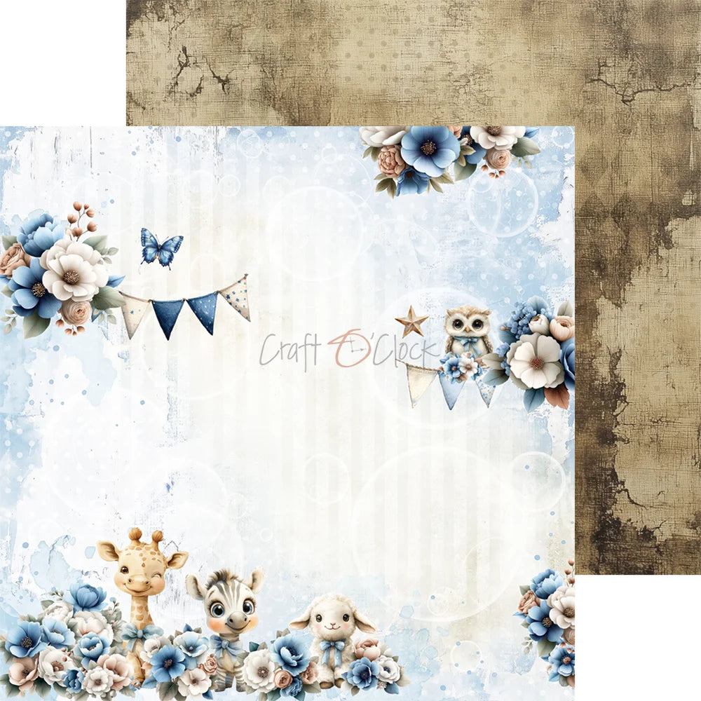 Craft O'Clock - Baby Boy Universe 8"x 8" Mix Paper Collection Pack
