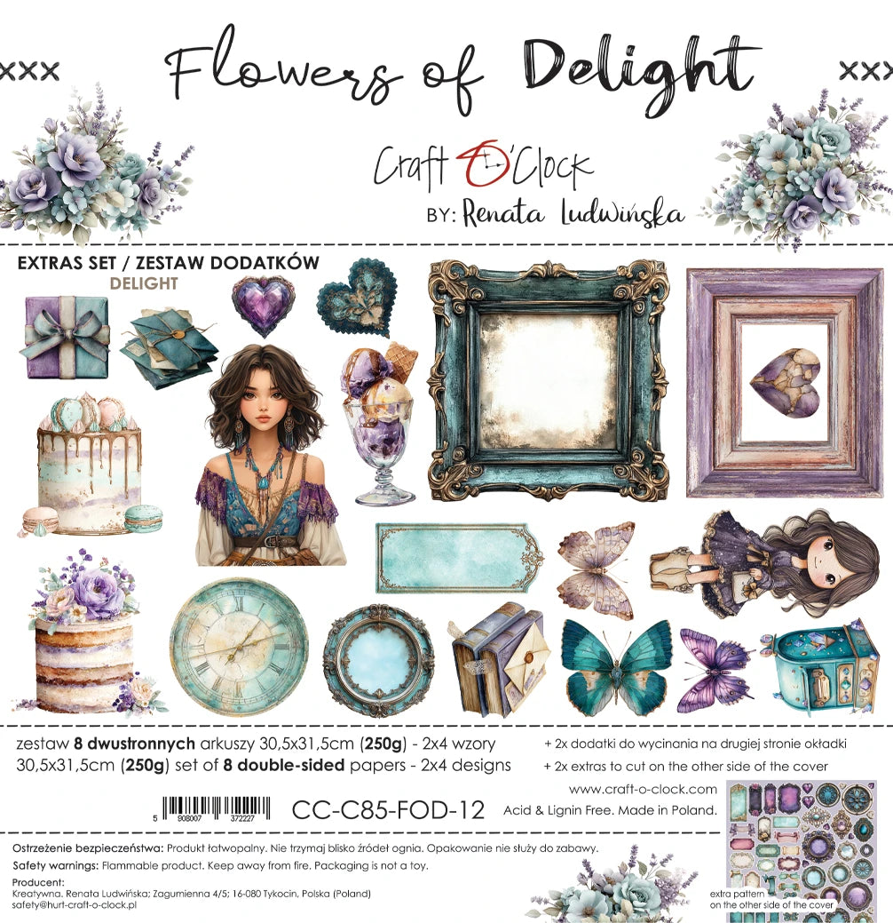 Craft O'Clock - Flowers Of Delight Extras Set 3 Mix