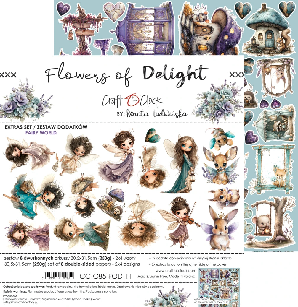 Craft O'Clock - Flowers Of Delight Extras Set 3 Mix