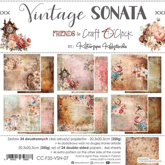 Craft O'Clock -  Vintage Sonata 8"x 8" Paper Collection Pack