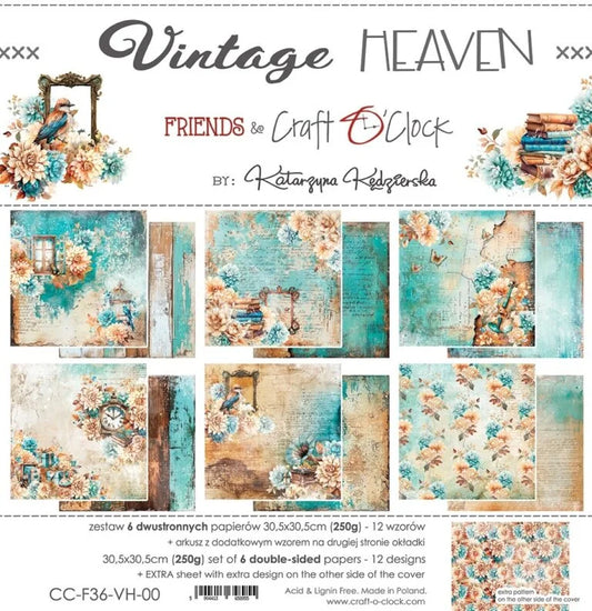 Craft O'Clock -  Vintage Heaven 12"x12" Paper Collection Pack