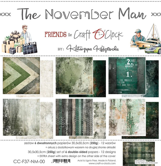 Craft O'Clock - The November Man 12"x12" Paper Collection Pack