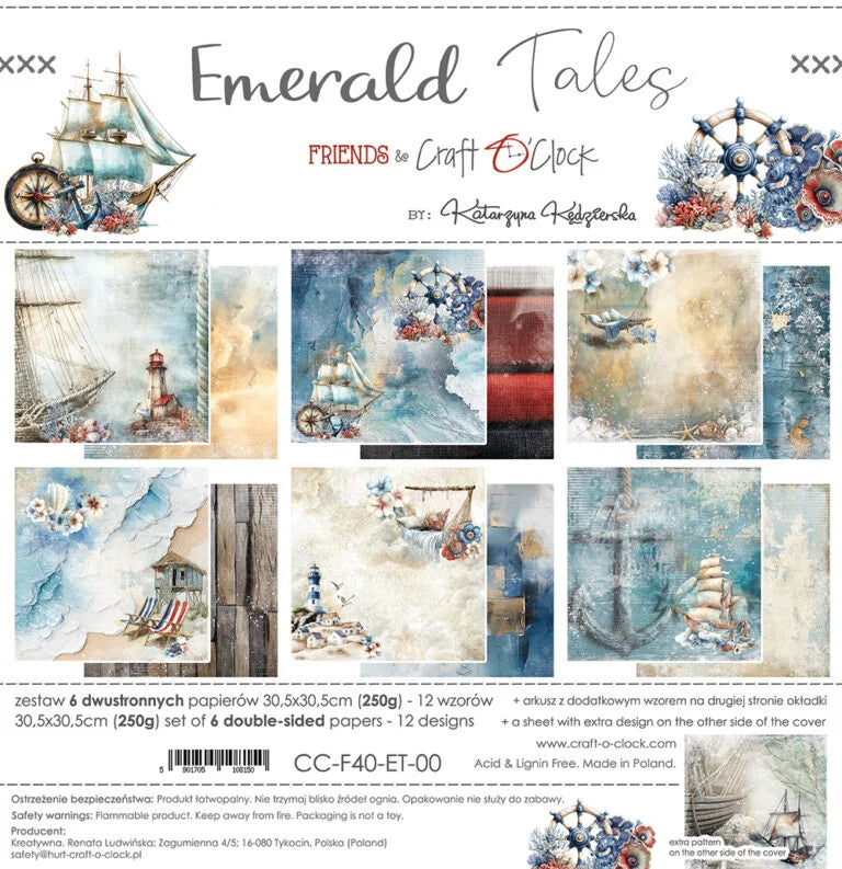 Craft O'Clock -  Emerald Tales 12"x12" Paper Collection Pack