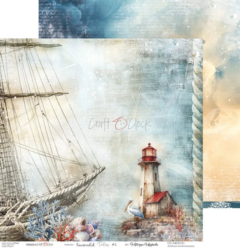 Craft O'Clock -  Emerald Tales 12"x12" Paper Collection Pack