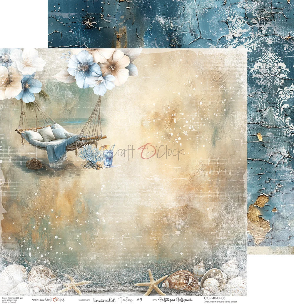 Craft O'Clock -  Emerald Tales 12"x12" Paper Collection Pack