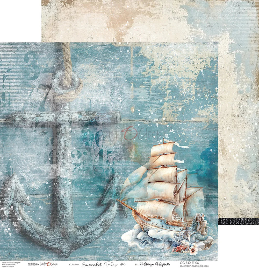 Craft O'Clock -  Emerald Tales 12"x12" Paper Collection Pack