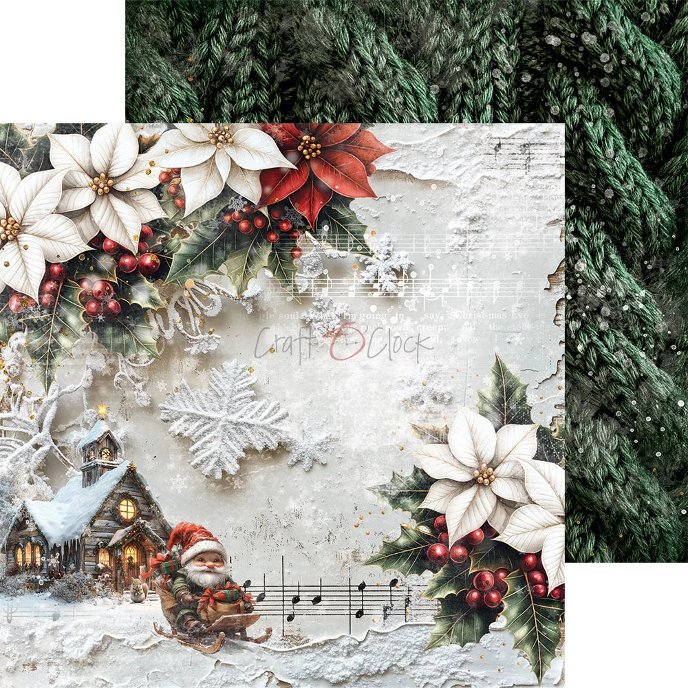 Craft O'Clock - Oh Christmas Night 8"x 8" Mix Paper Collection Pack