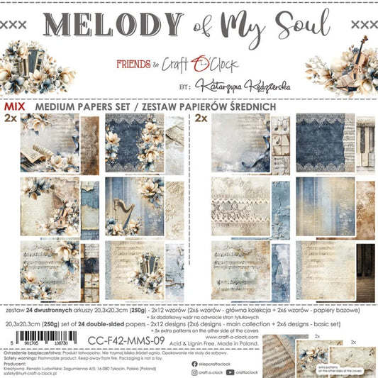 Craft O'Clock - Melody Of My Soul 8"x 8" Mix Paper Collection Pack