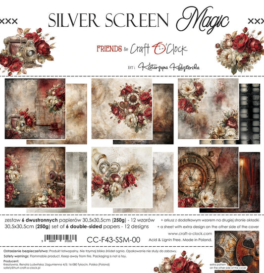 Craft O'Clock -  Silver Screen Magic 12"x12" Paper Collection Pack