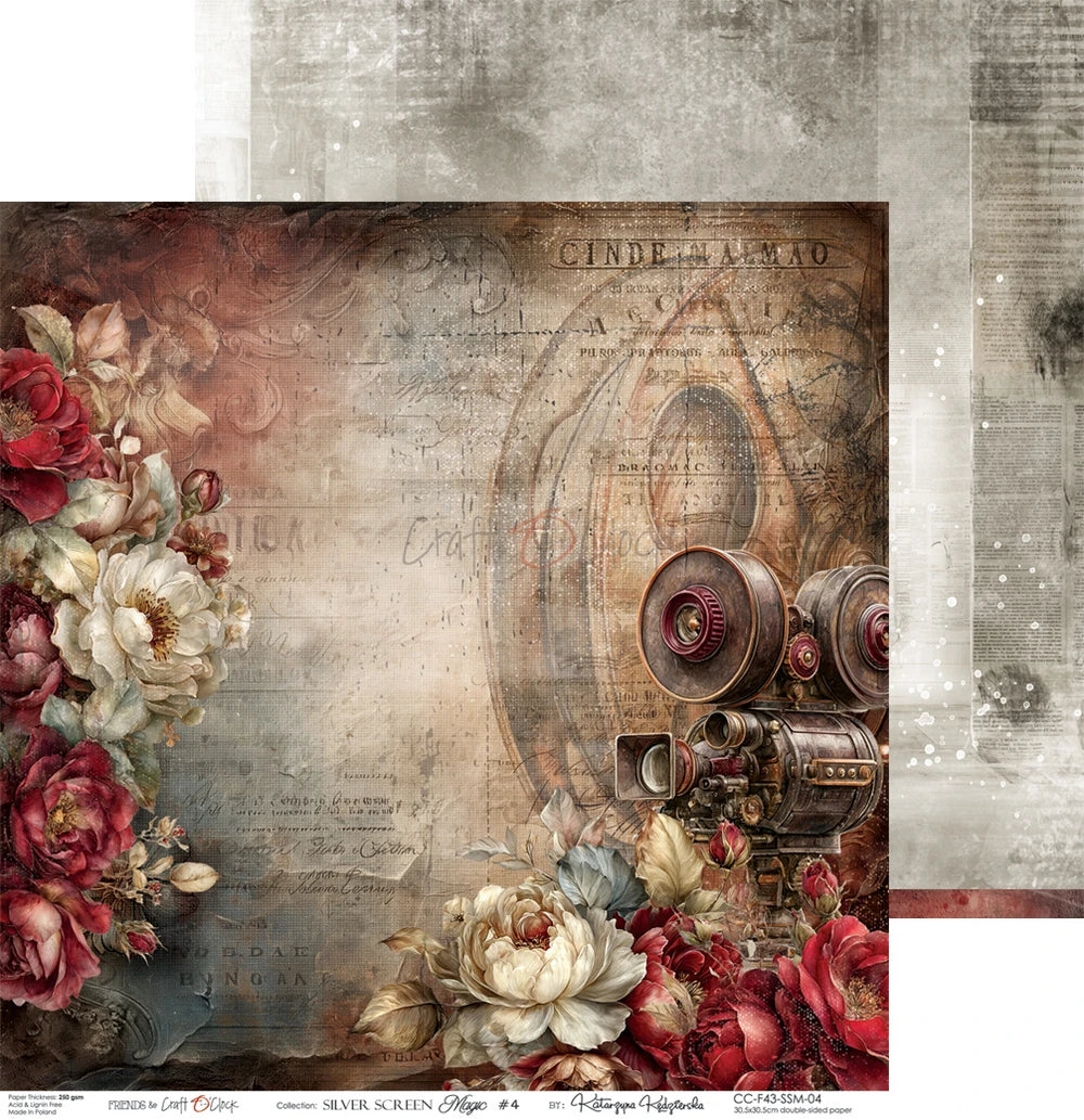 Craft O'Clock -  Silver Screen Magic 12"x12" Paper Collection Pack