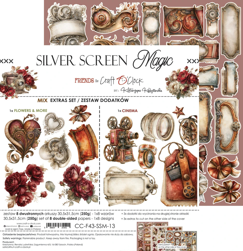 Craft O'Clock - Silver Screen Magic Extras Set 3 Mix