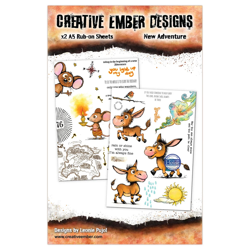 Creative Ember Designs - Rub On Sheets - New Adventures