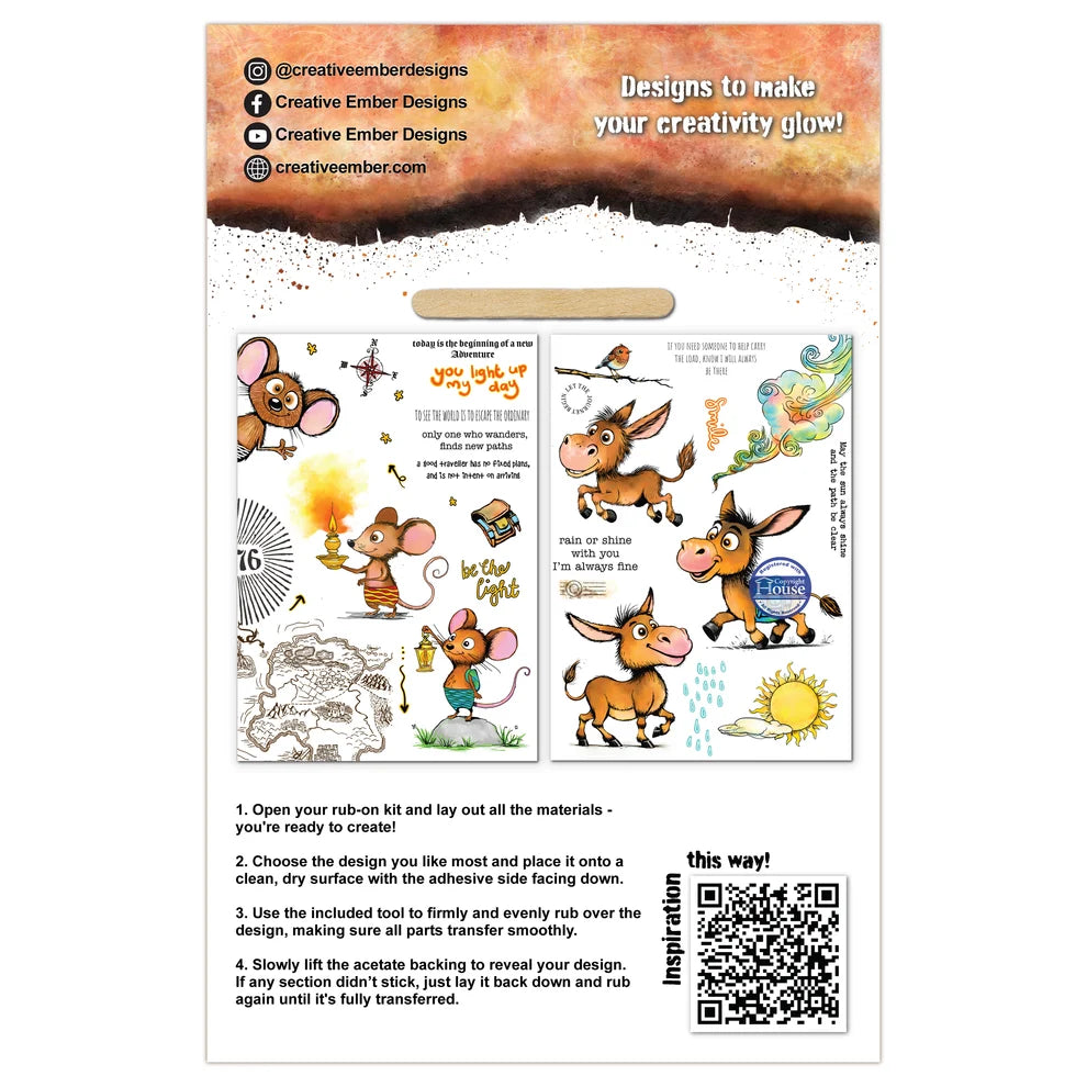 Creative Ember Designs - Rub On Sheets - New Adventures