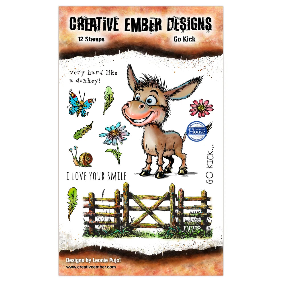 Creative Ember Designs - Clear Stamps - Go Kick