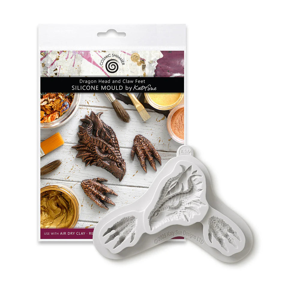 Cosmic Shimmer - Katy Sue  Silicone Mould - Dragon Head and Claw Feet