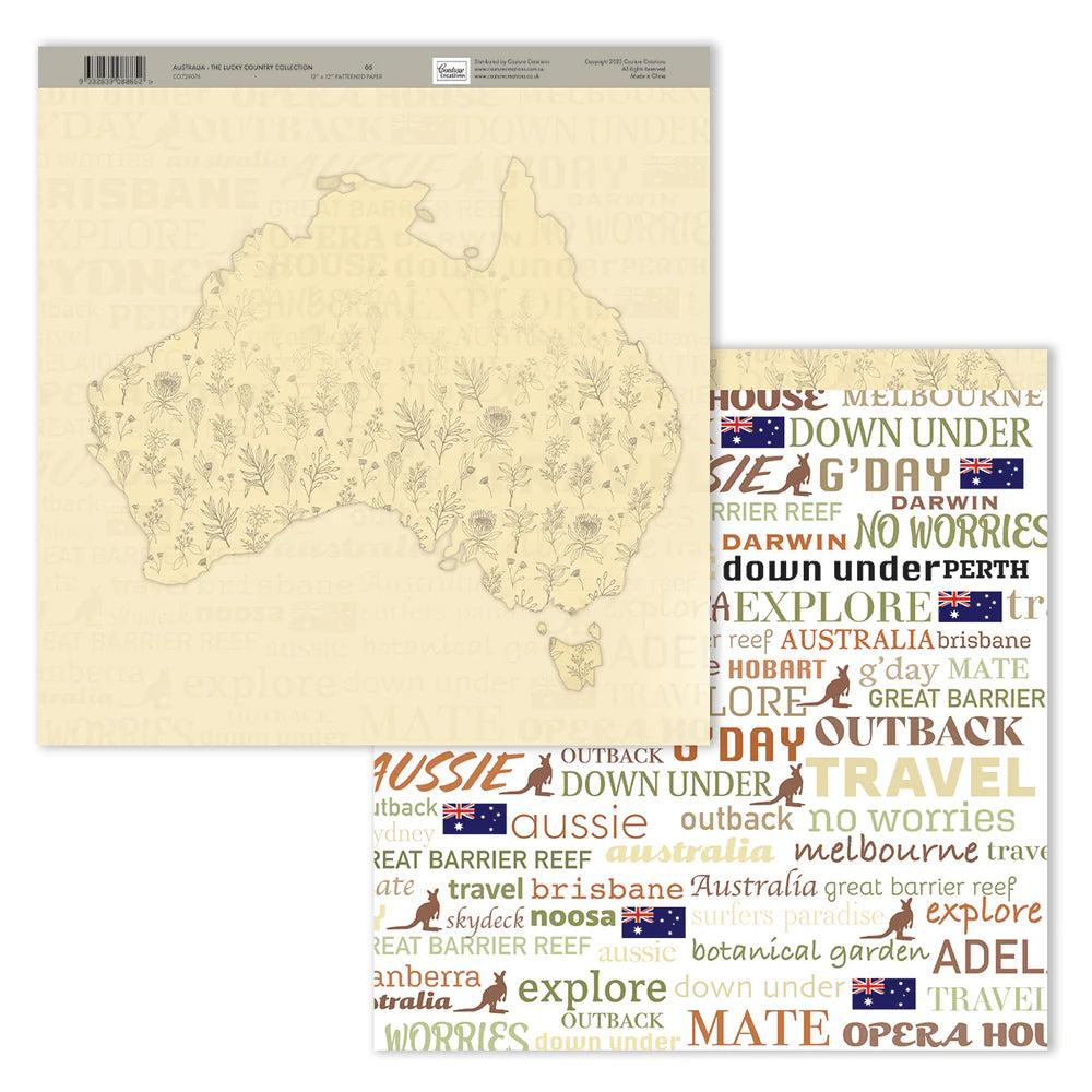 Paper Pack - Australia The Lucky Country Collection  12 x 12 (24 Patterned Papers)
