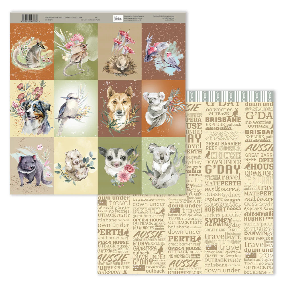 Paper Pack - Australia The Lucky Country Collection  12 x 12 (24 Patterned Papers)