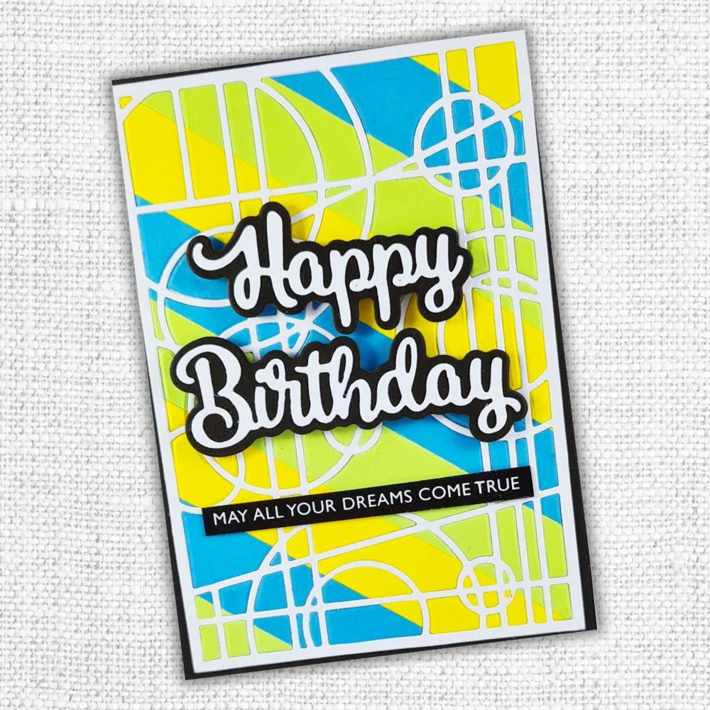 Paper Rose -  Metal Cutting Die - Happy Birthday Large