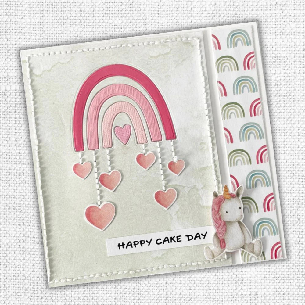 Paper Rose -  Metal Cutting Die - Wonky Rainbow & Cloud