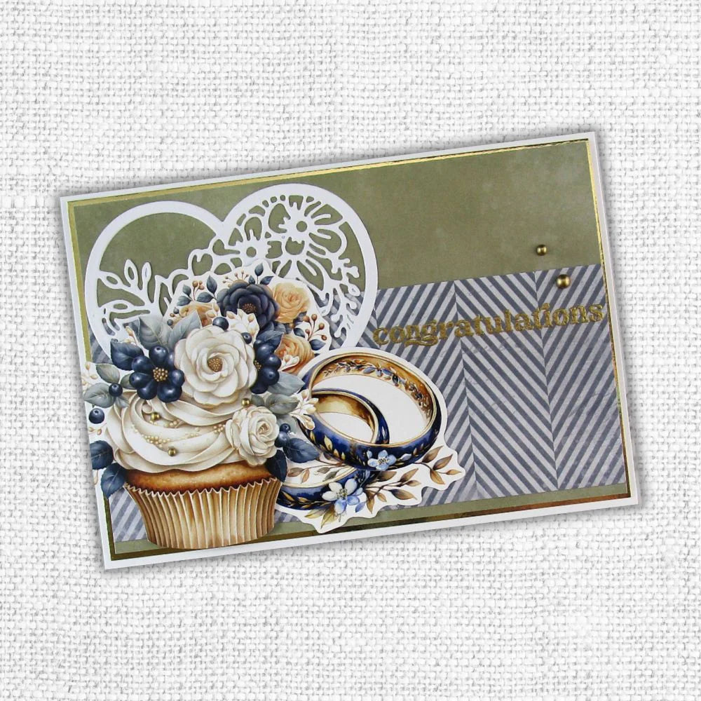 Paper Rose Embossed Die Cuts - Wedding Blooms