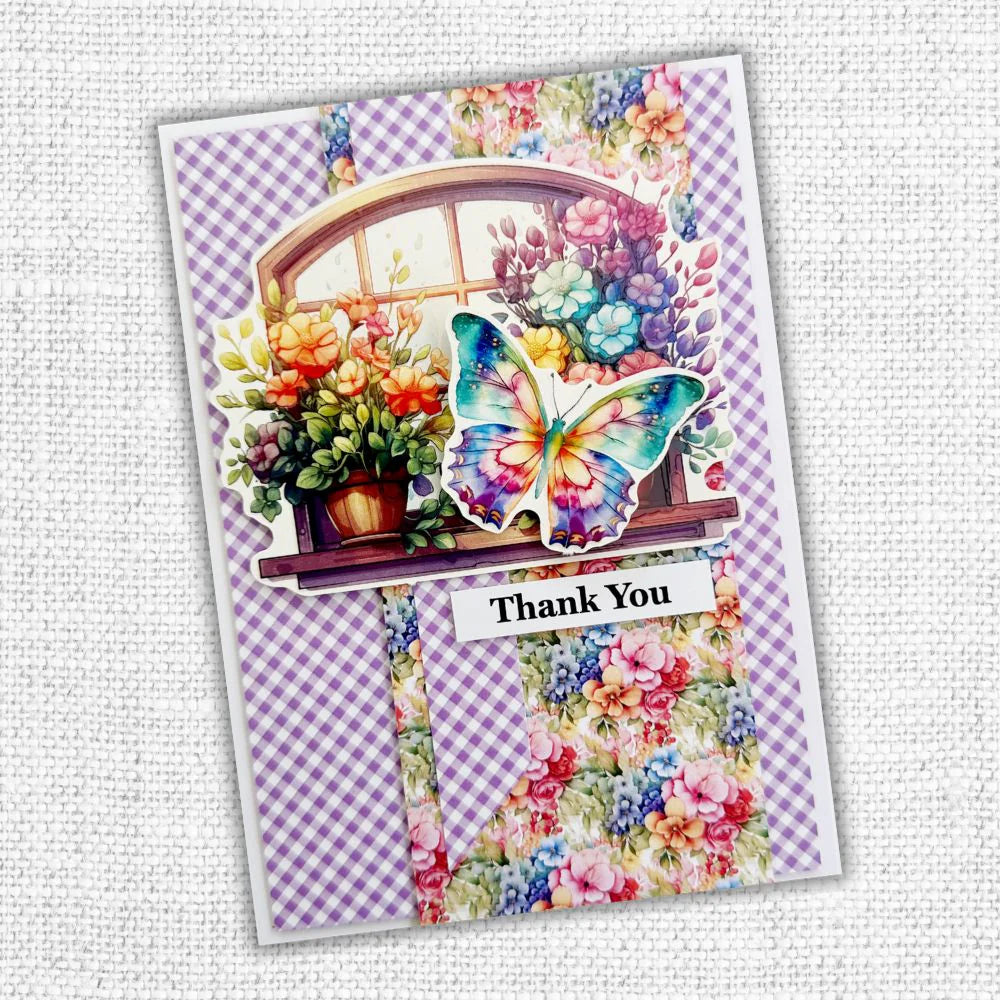 Paper Rose Embossed Die Cuts - Rainbow Butterflies