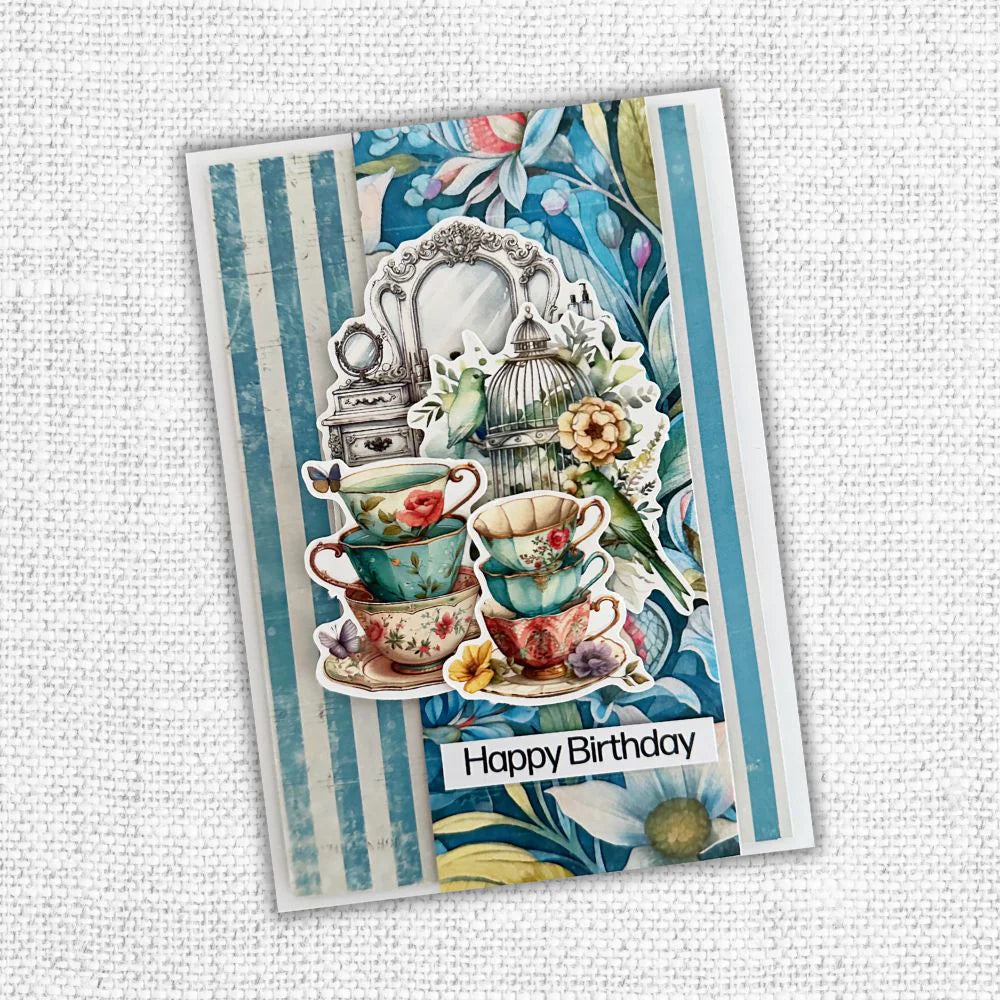 Paper Rose Embossed Die Cuts -  Botanical Memories