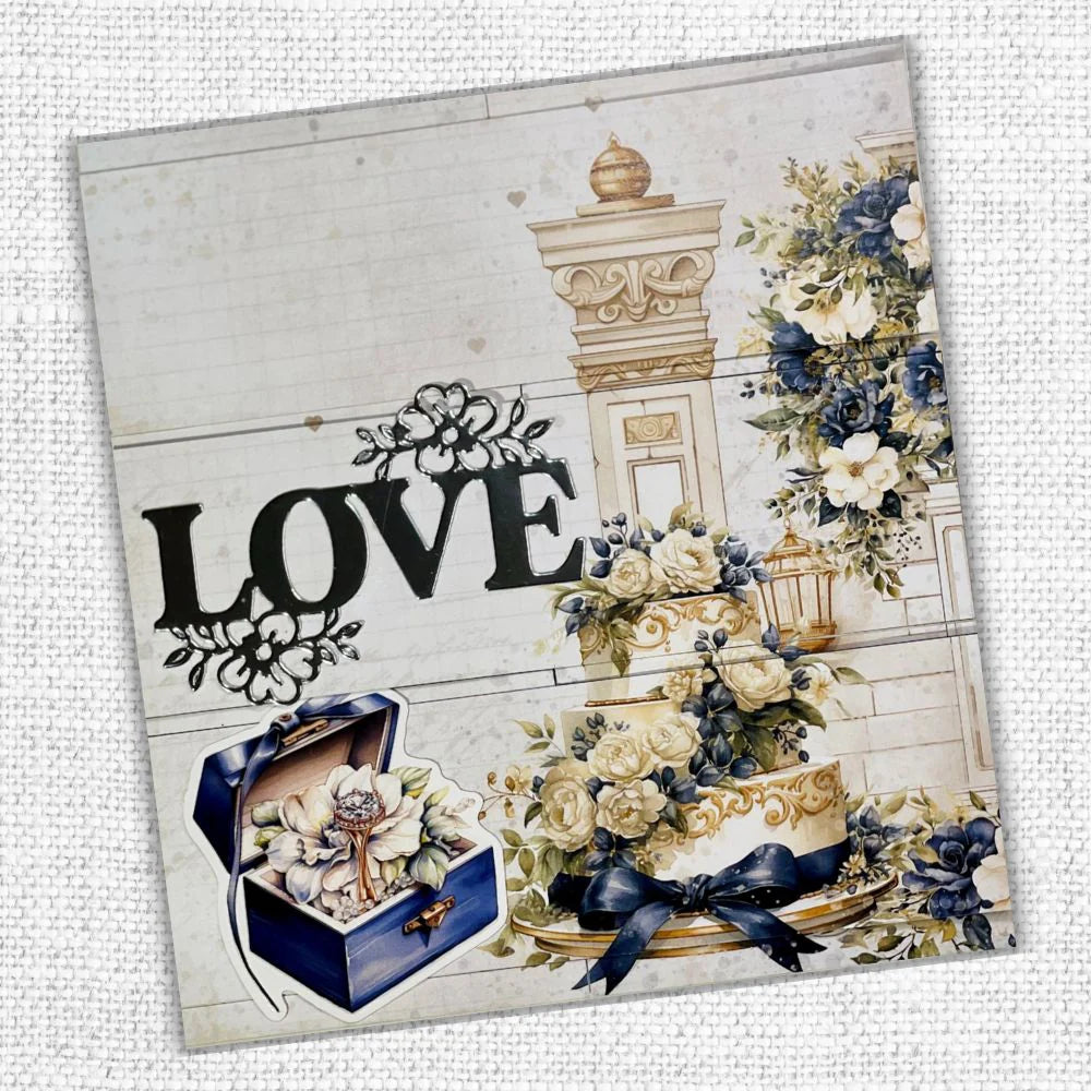Paper Rose Embossed Die Cuts - Wedding Blooms