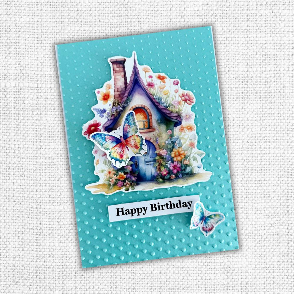 Paper Rose Embossed Die Cuts - Rainbow Garden