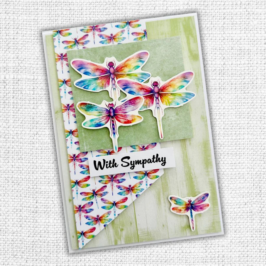 Paper Rose Embossed Die Cuts - Rainbow Garden