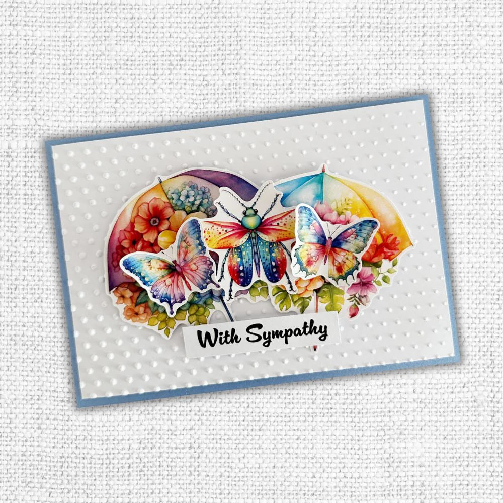 Paper Rose Embossed Die Cuts - Rainbow Garden