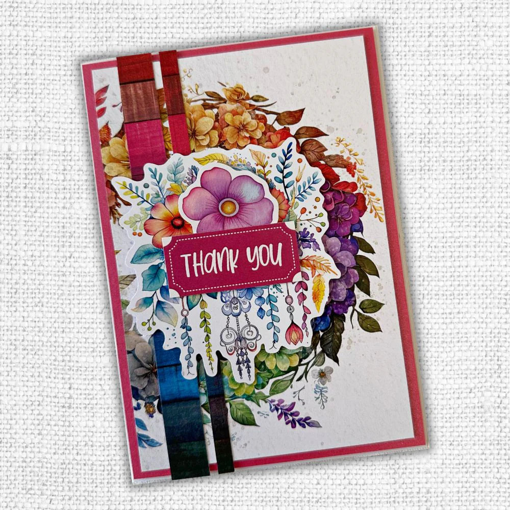 Paper Rose  Die Cuts - Rainbow Poppies Sentiment Sheets