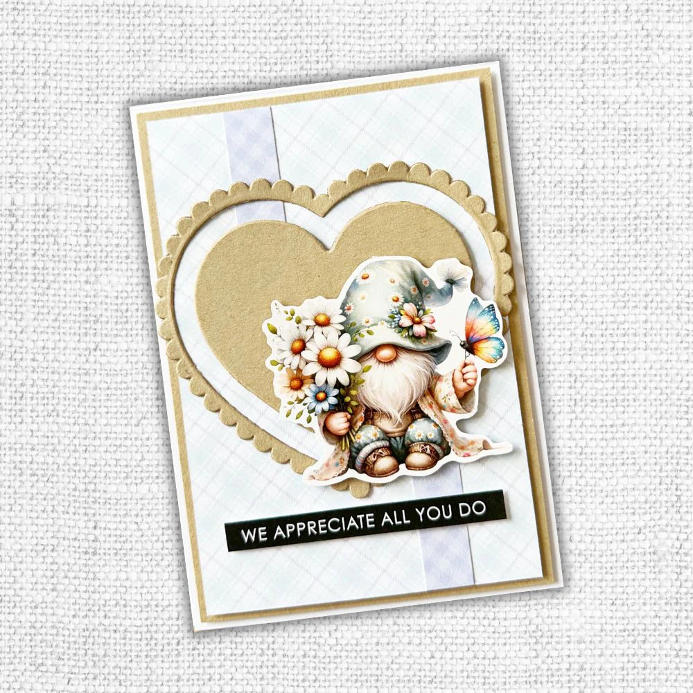 Paper Rose Embossed Die Cuts - Mothers Day Gnomes