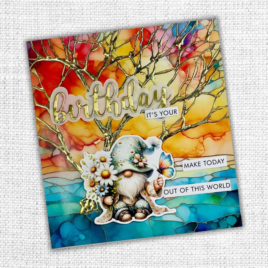 Paper Rose Embossed Die Cuts - Mothers Day Gnomes