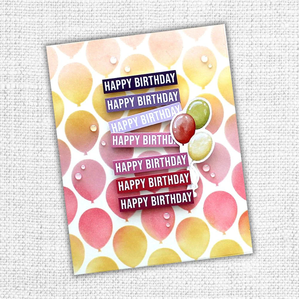 Paper Rose  Die Cuts - Rainbow Poppies Sentiment Sheets