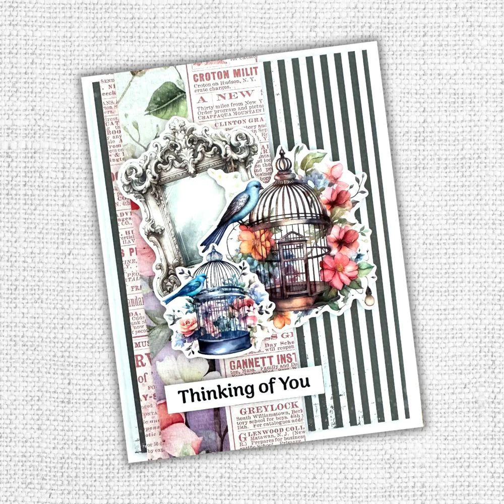 Paper Rose Embossed Die Cuts -  Botanical Memories