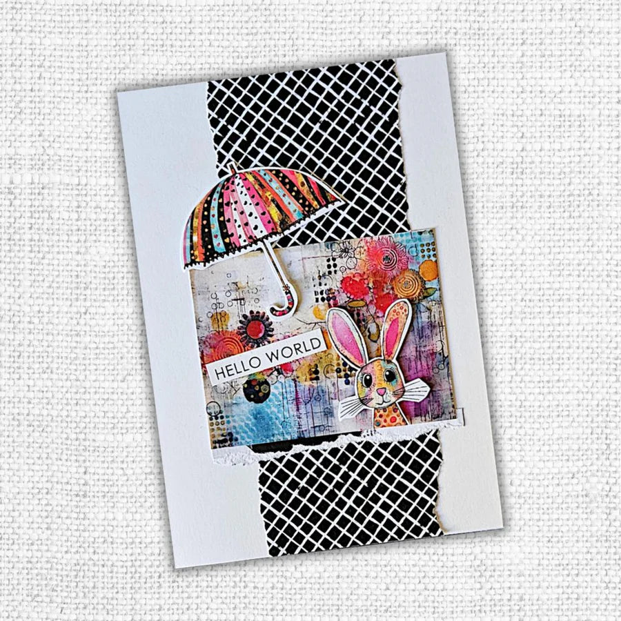 Paper Rose Embossed Die Cuts - Inky Colour
