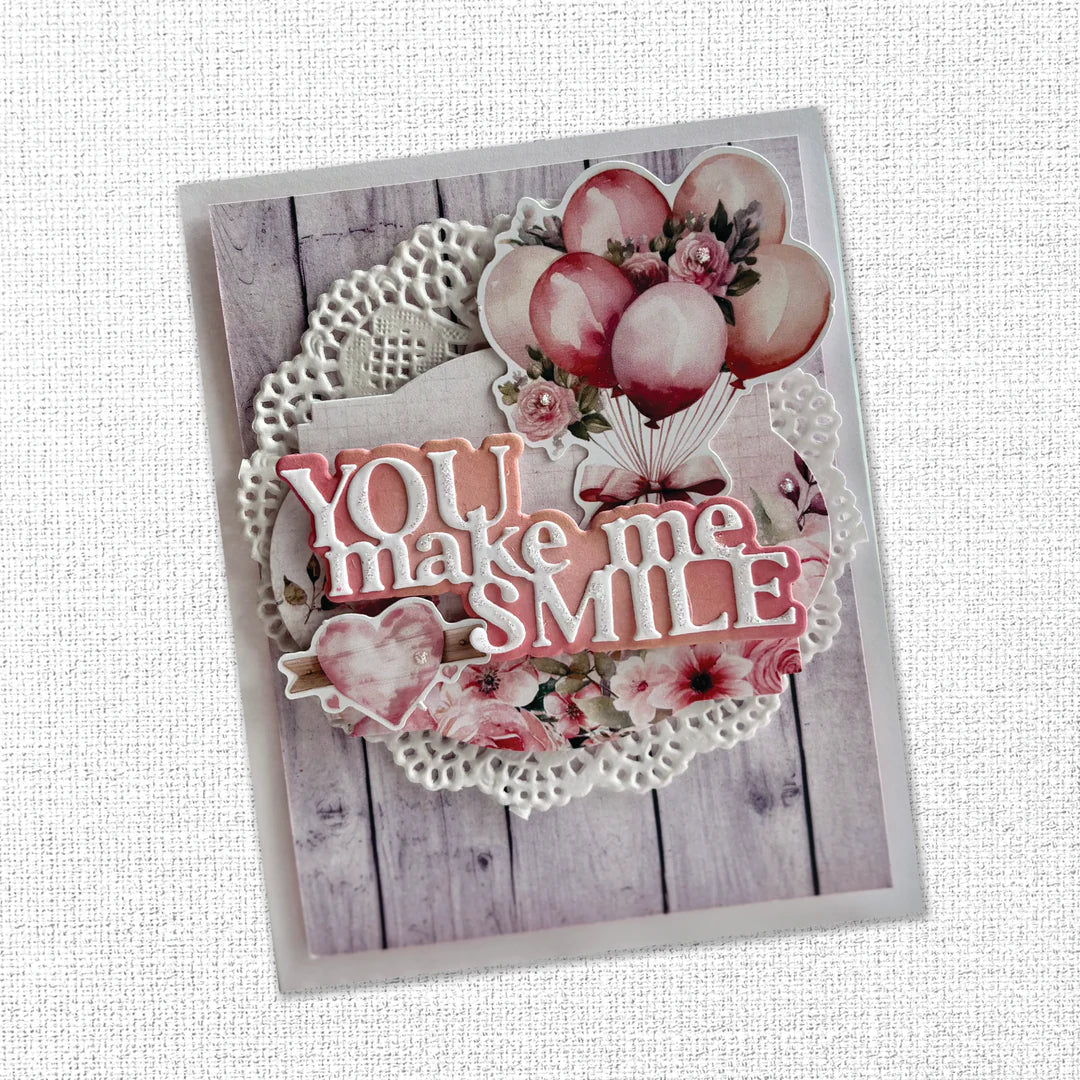 Paper Rose -  Metal Cutting Die - You Make Me Smile