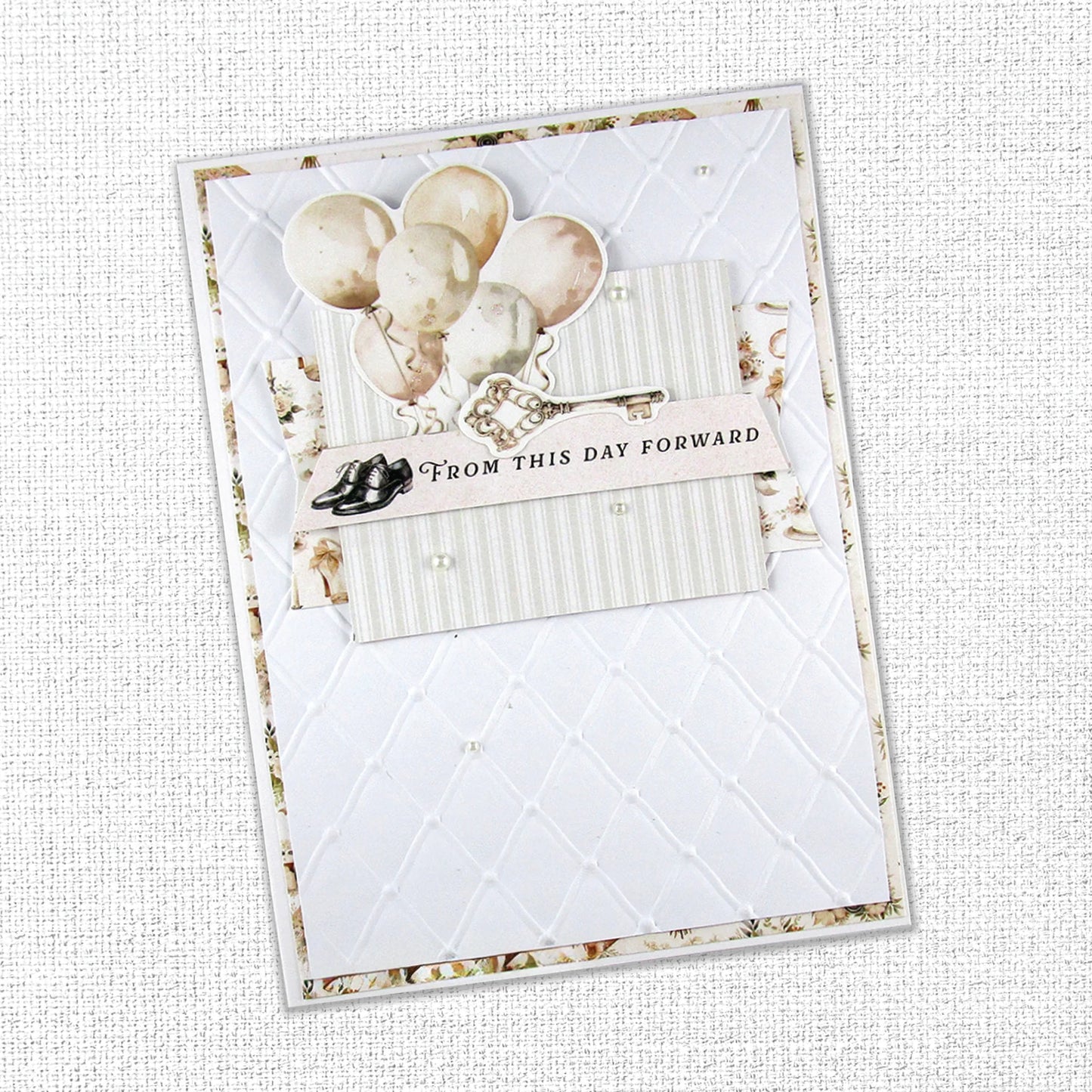 Paper Rose Embossed Die Cuts - Wedding Joy