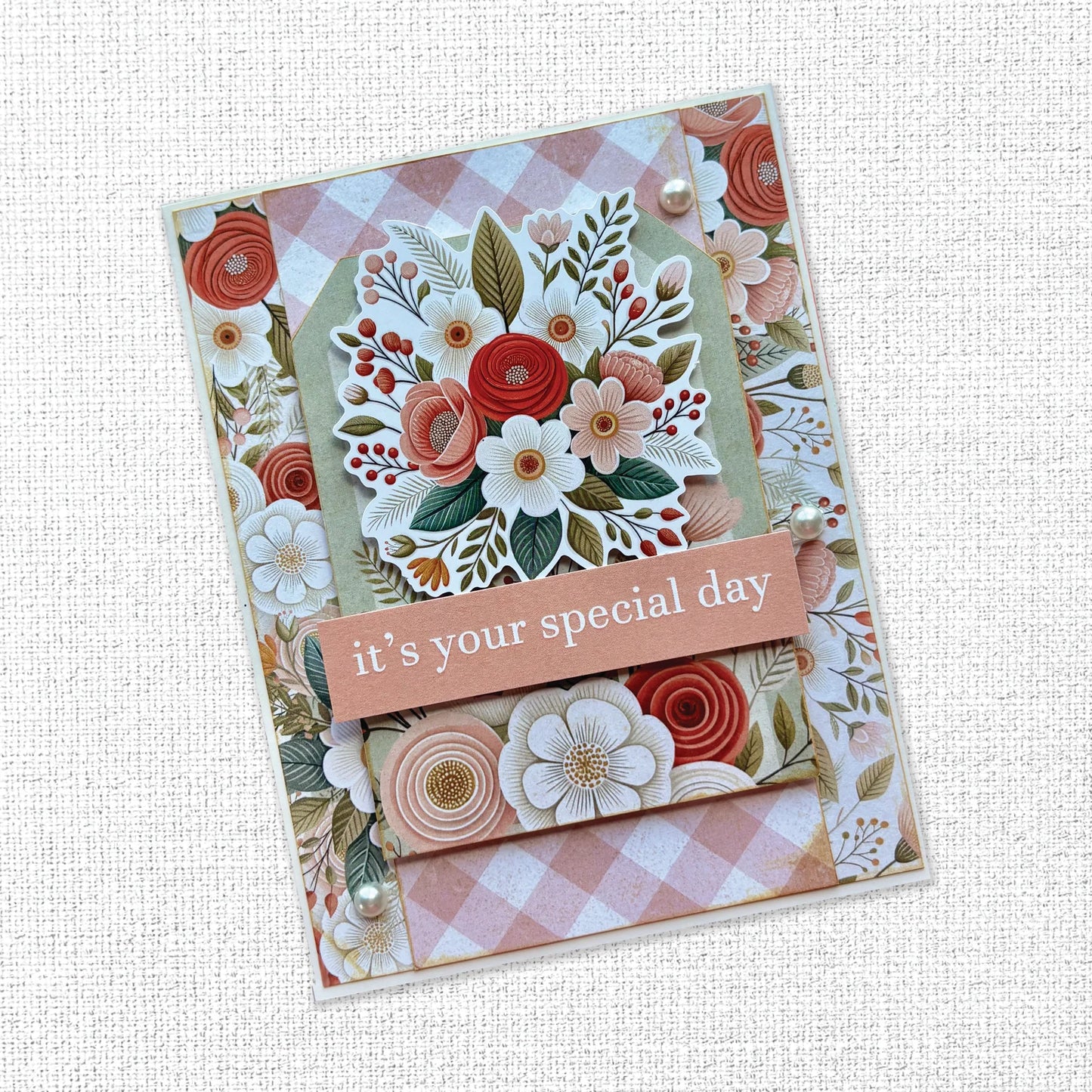 Paper Rose Embossed Die Cuts - Strawberry Friends