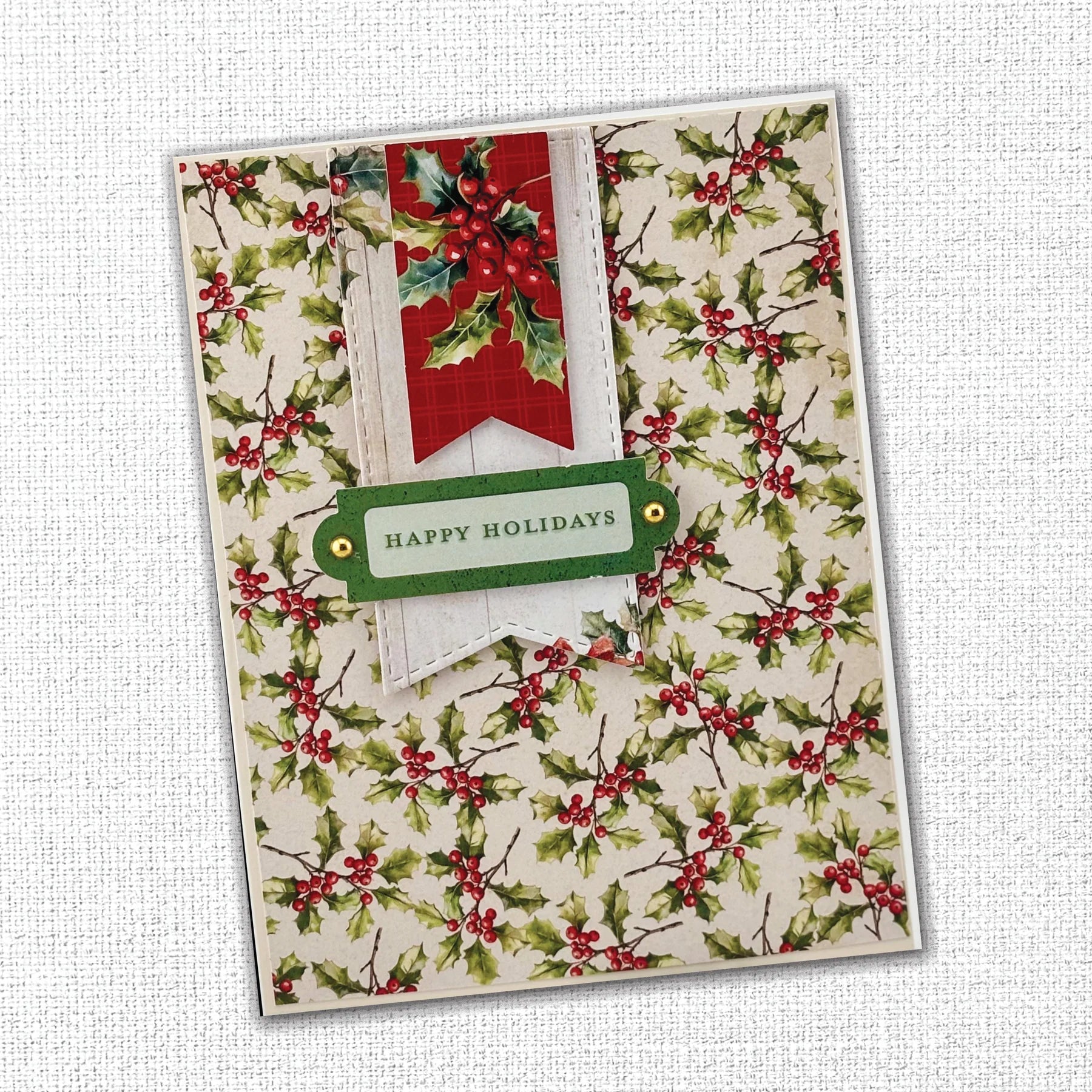 Paper Rose Embossed Die Cuts - Christmas Tree Farm