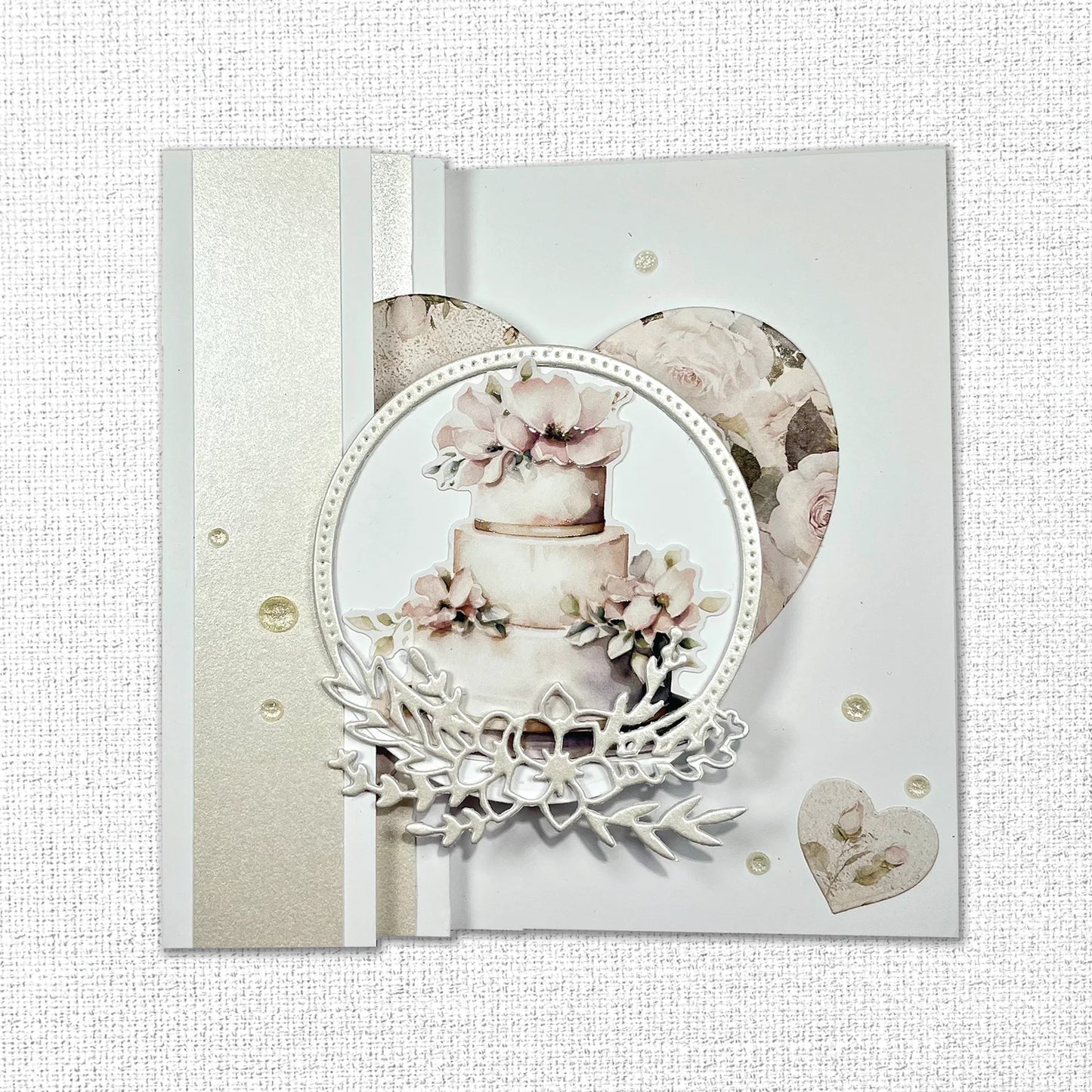 Paper Rose Embossed Die Cuts - Wedding Joy