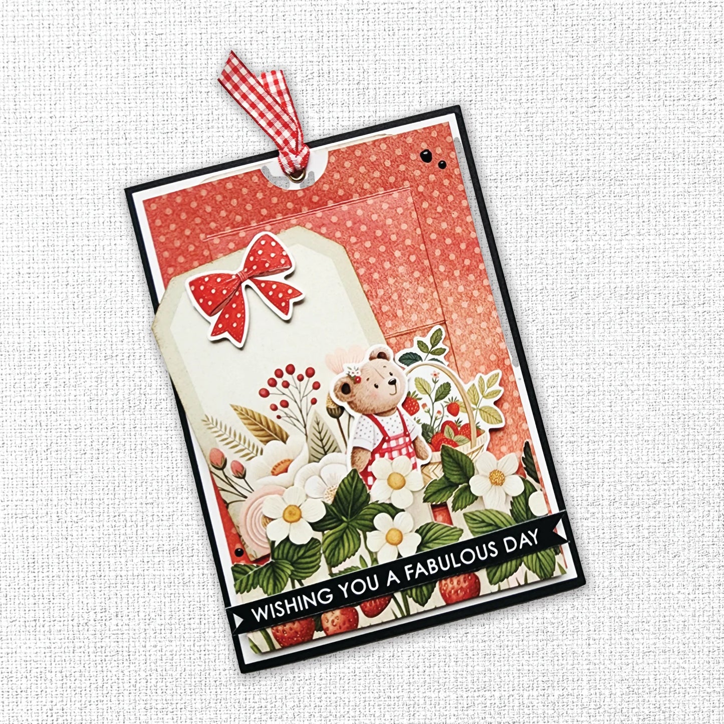 Paper Rose Embossed Die Cuts - Strawberry Friends