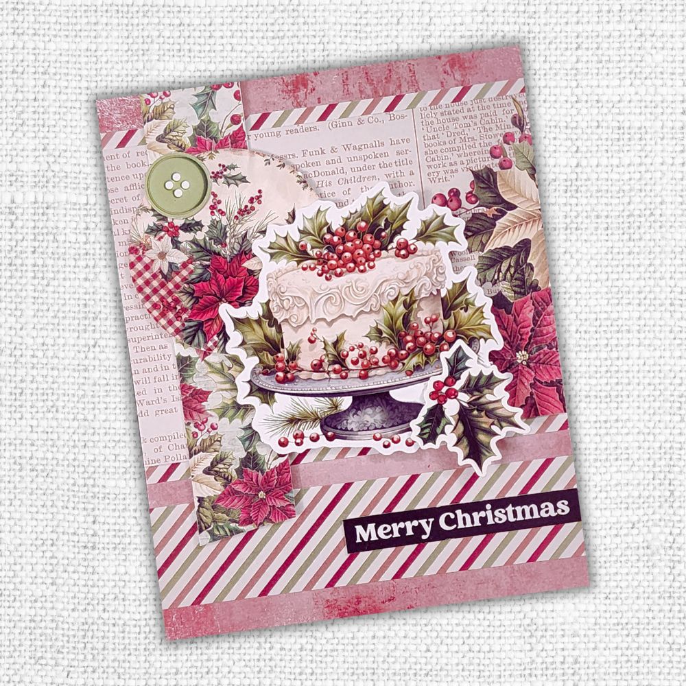 Paper Rose - Papercuts Card Making Kits - Christmas Holly