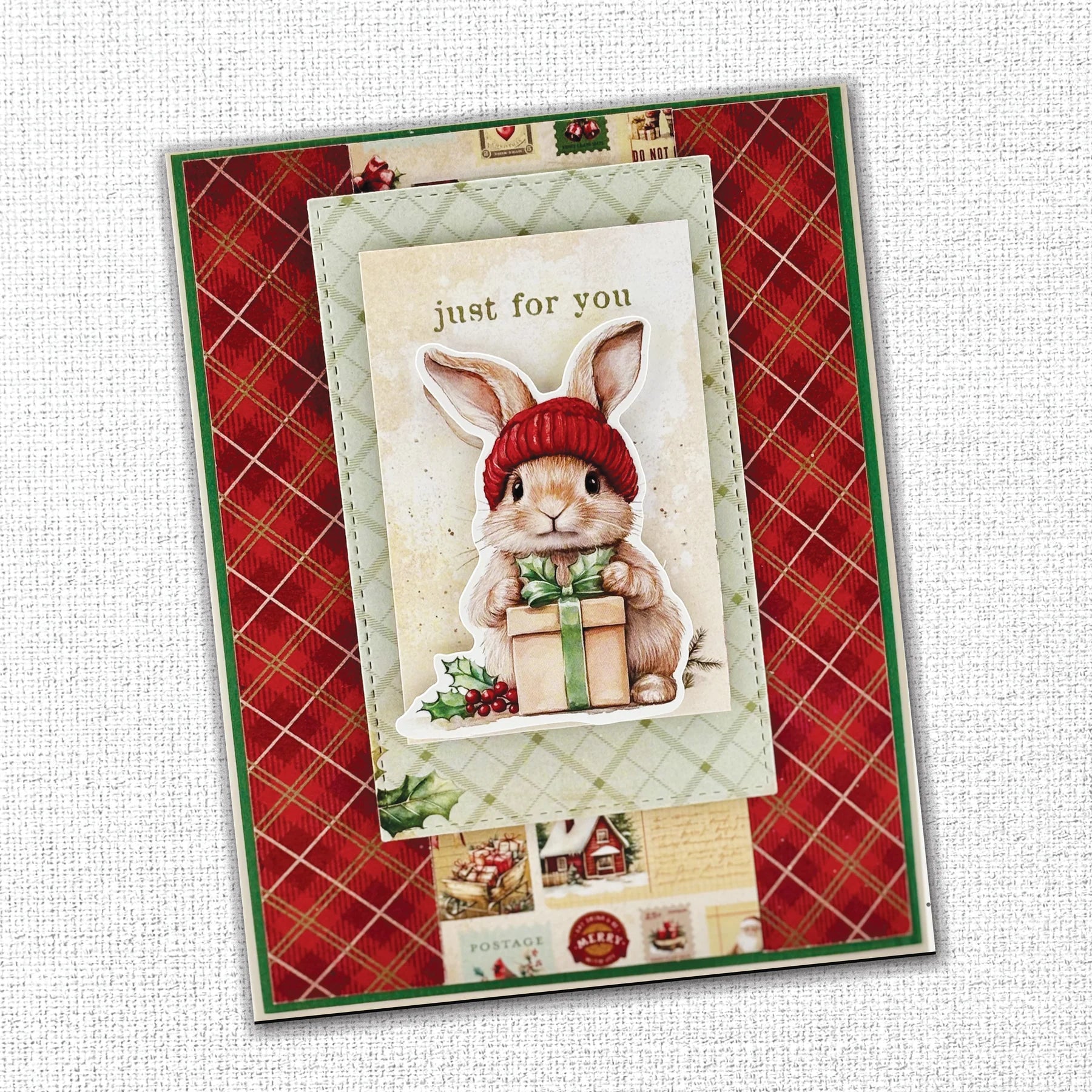 Paper Rose Embossed Die Cuts - Christmas Tree Farm