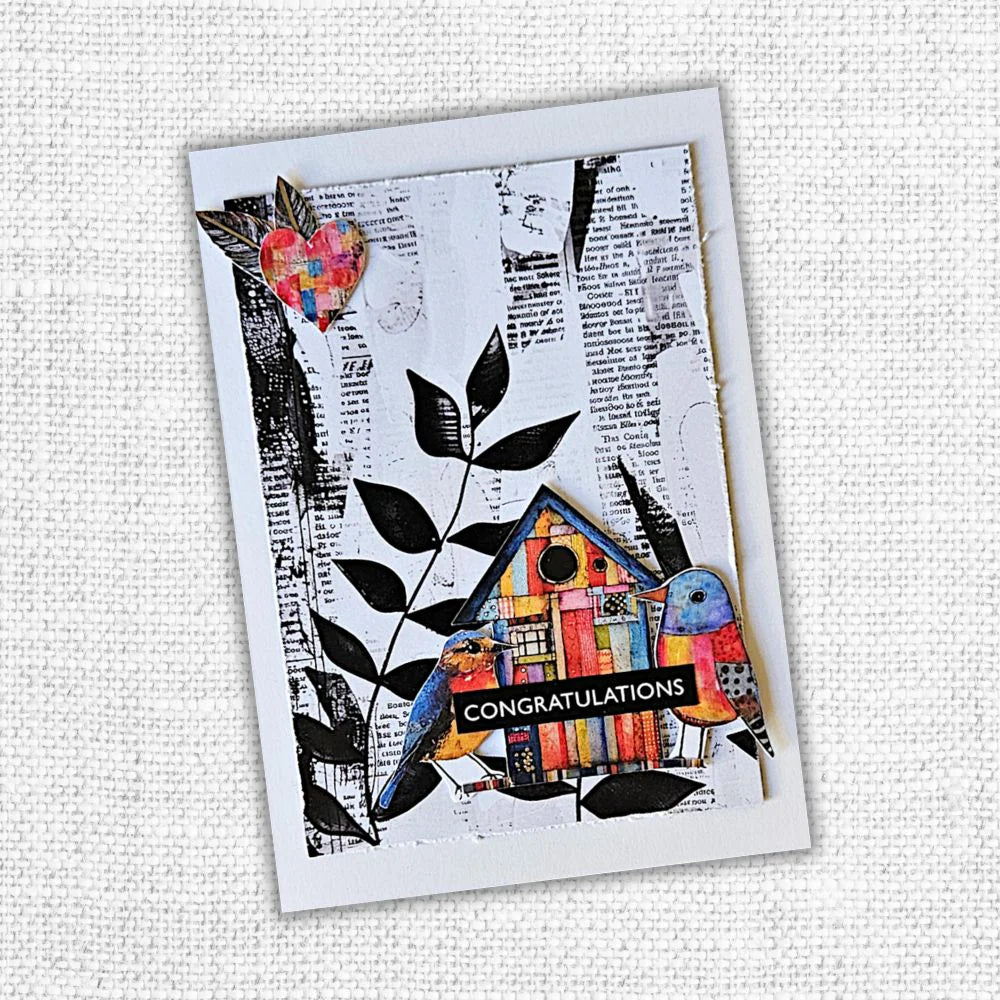 Paper Rose Embossed Die Cuts - Inky ColourPaper Rose - Inky Splash-  6x6 Paper Collection