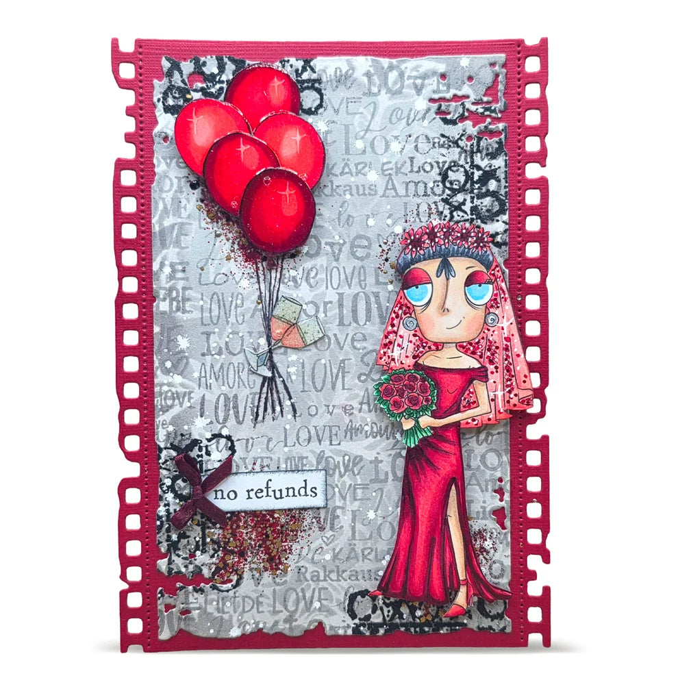 AALL & CREATE - A7 Stamps - Runaway Bride Dee  #1450
