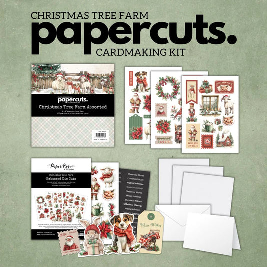 Paper Rose - Papercuts Card Making Kits - Christmas Tree Farm