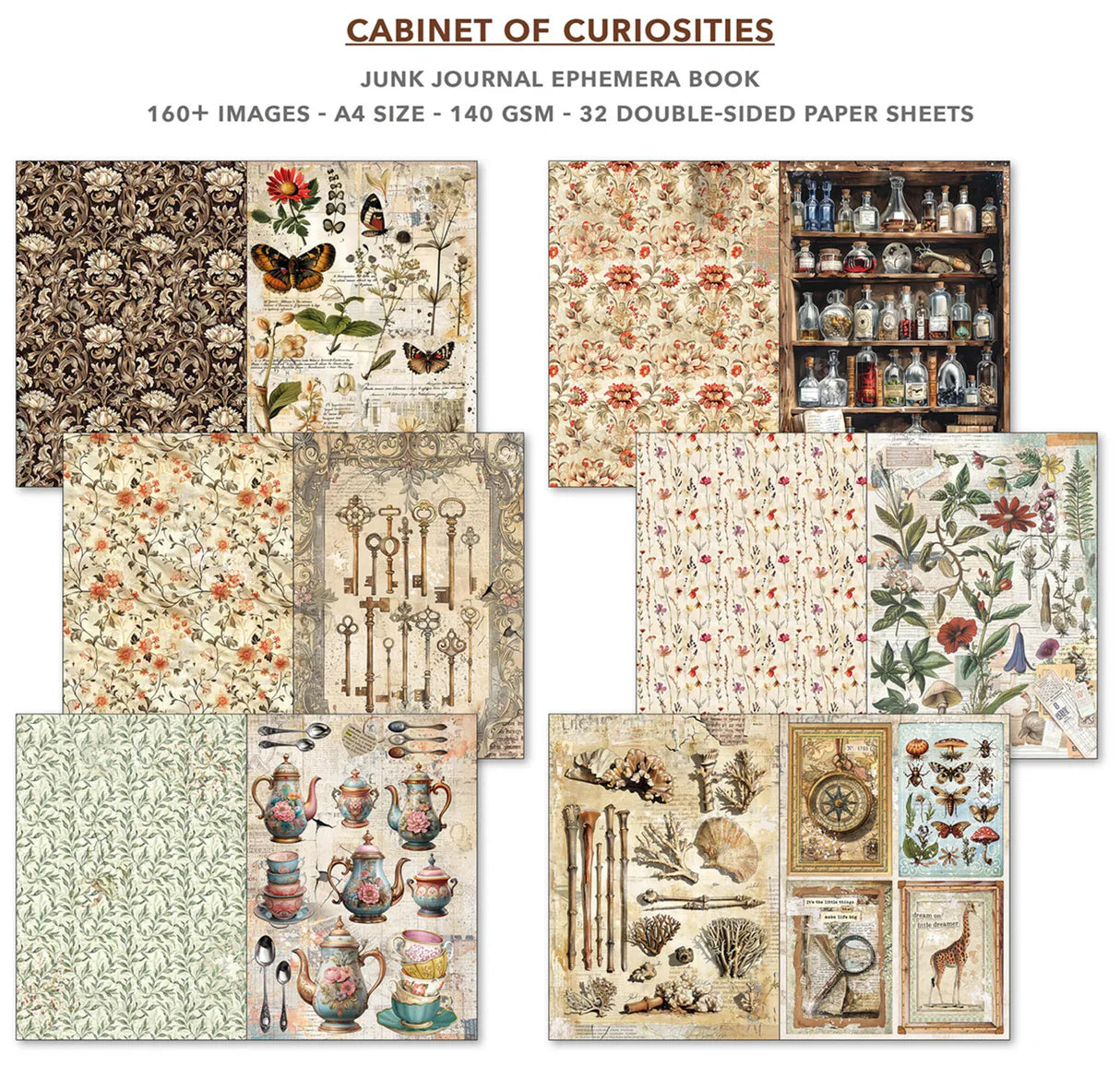 Ciao Bella - Junk Journal & Ephemera Book -Cabinet Of Curiosities
